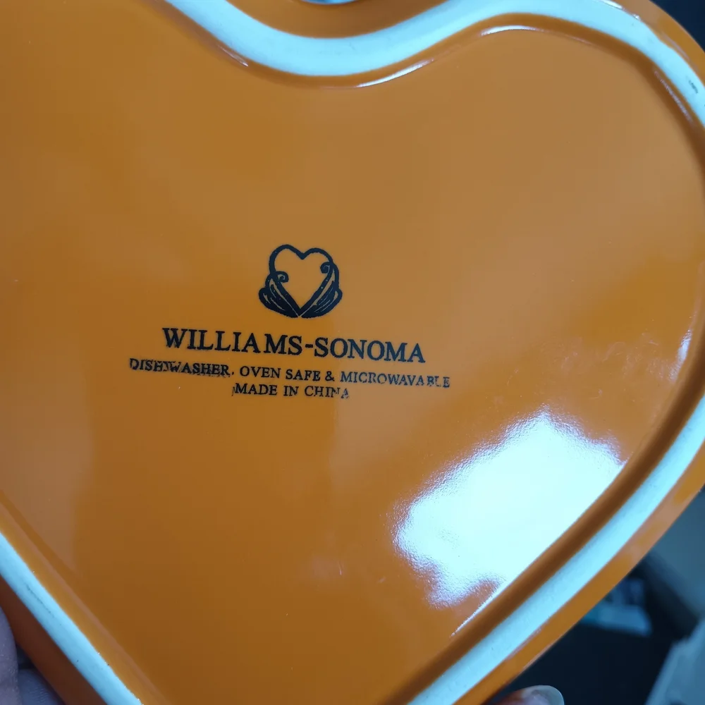 Williams Sonoma Orange Ceramic Dish